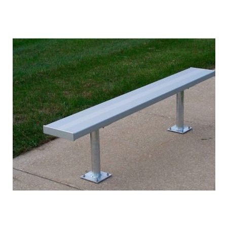 Gt Grandstands By Ultraplay 12' Aluminum Team Bench, Backless, Surface Mount BE-PE01200